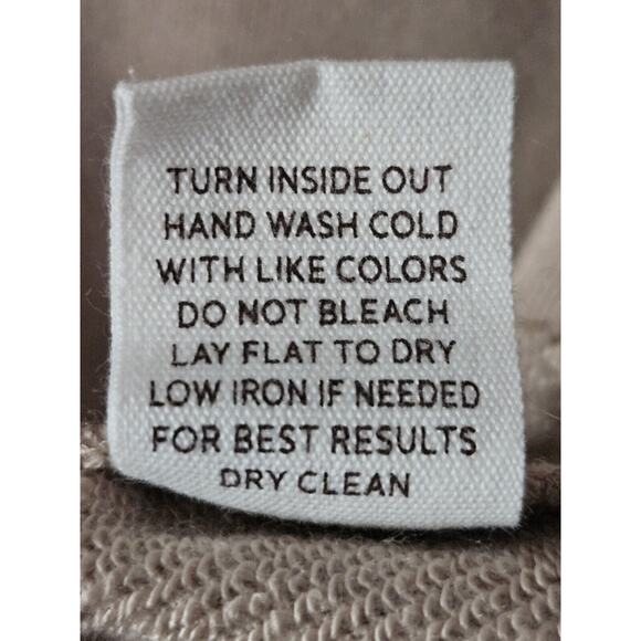 Blu Pepper Colorblock Womens Sweater Outside Seams Gray Cream Tan Size Large - Picture 6 of 8